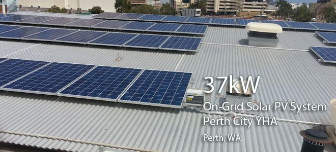 Perth City YHA 37kW solar installation