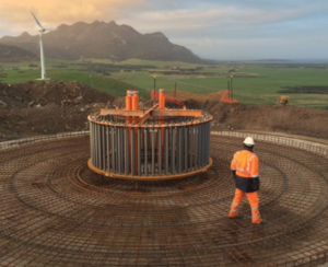 Flinders island - wind turbine foundation