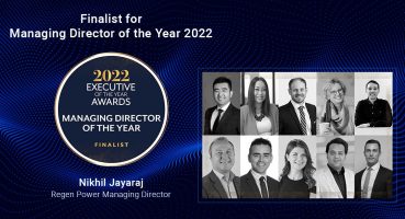 Regen Power Managing Director Mr. Nikhil Jayaraj is selected as a finalist for “Managing Director of the Year”
